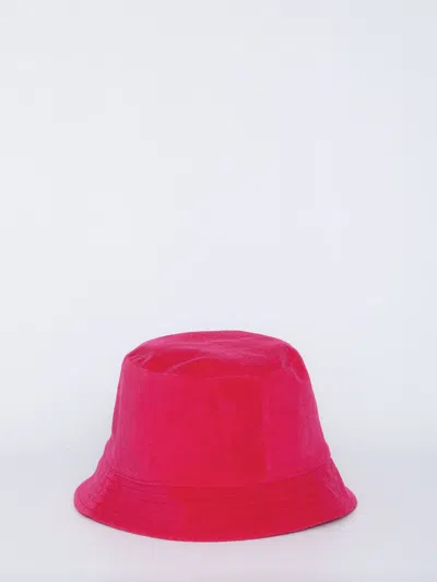 Shop Moncler Terry Bucket Hat In Pink