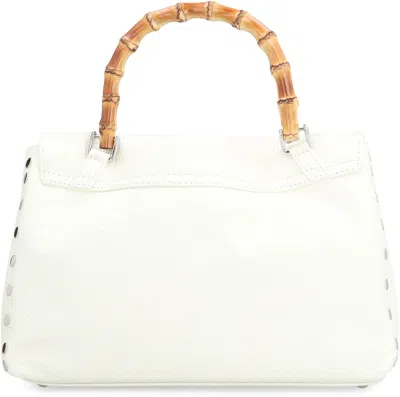 Shop Zanellato Postina S Pebbled Leather Handbag In White