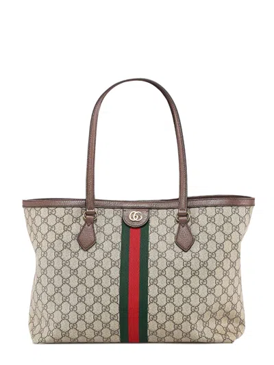 Shop Gucci Ophidia Shoulder Bag In Acero