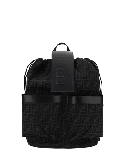 Shop Fendi Small Backpack In Black