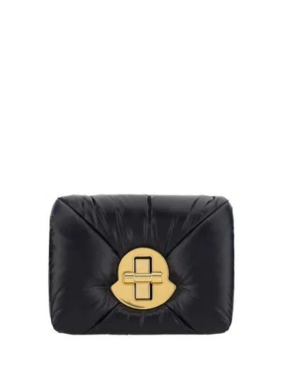 Shop Moncler Mini Puff Shoulder Bag In Black