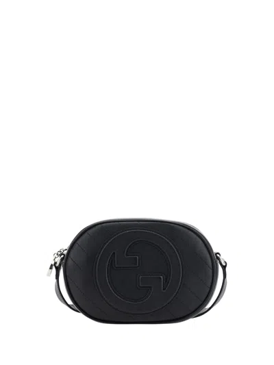 Shop Gucci Blondie Shoulder Bag In Black