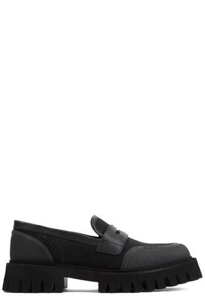 Shop Gucci Gg Supreme Chunky Sole Loafers In Default Title