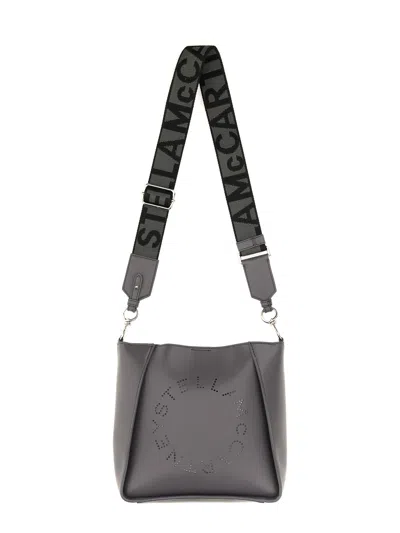Shop Stella Mccartney Shoulder Bag With Logo In Grigio