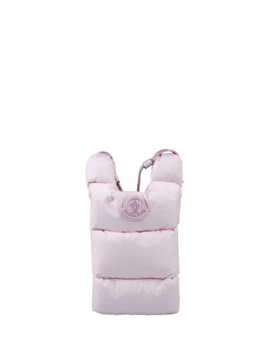 Shop Moncler Light Pink Legere Crossbody Bag