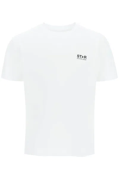 Shop Golden Goose Big Star Regular T-shirt In White Black (white)