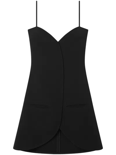 Shop Courrèges Short Ellipse Dress In Black