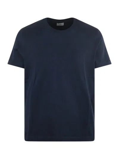 Shop Etro T-shirt In Blue