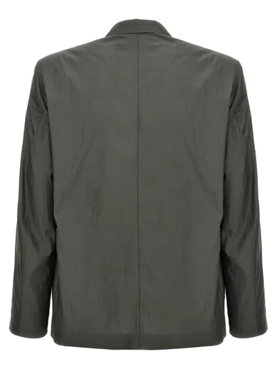 Shop Lemaire Double-breasted Jacket In Gray