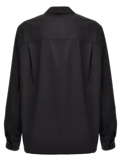 Shop Lemaire Overshirt 'soft Military' In Black