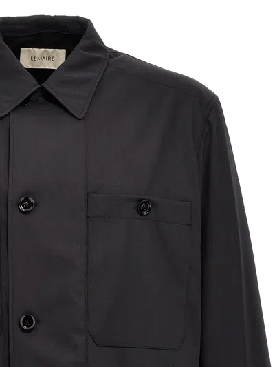 Shop Lemaire Overshirt 'soft Military' In Black