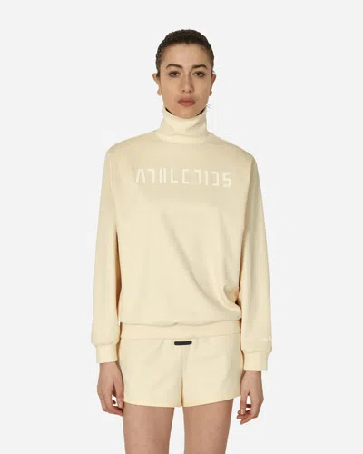 Shop Adidas Originals Fear Of God Athletics Tricot Mock Neck Sweatshirt Pale In Yellow
