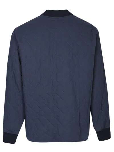 Shop Apc A.p.c. Blue Cotton Blend Console Jacket In Navy