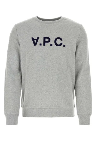 Shop Apc A.p.c. Grey Cotton Sweatshirt