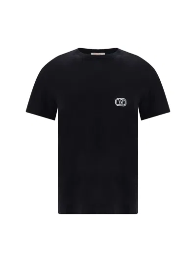 Shop Valentino Vlogo T-shirt In Black