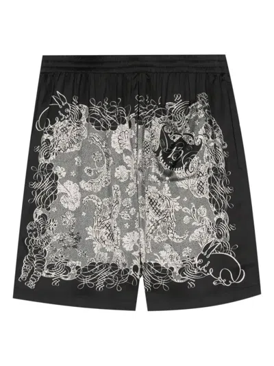 Shop Acne Studios Acne Shorts In Black/ecru