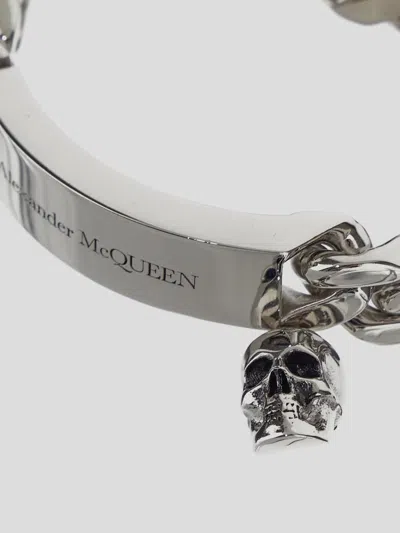 Shop Alexander Mcqueen Identity In Silver