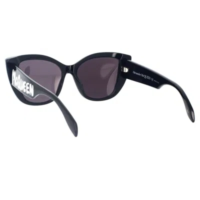 Shop Alexander Mcqueen Sunglasses In 001 Black Black Grey