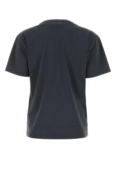 Shop Alexander Wang Dark Grey Cotton T-shirt In Soft Obsidian