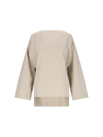 Shop Bottega Veneta Cut Out Detailed Shirt In Grey