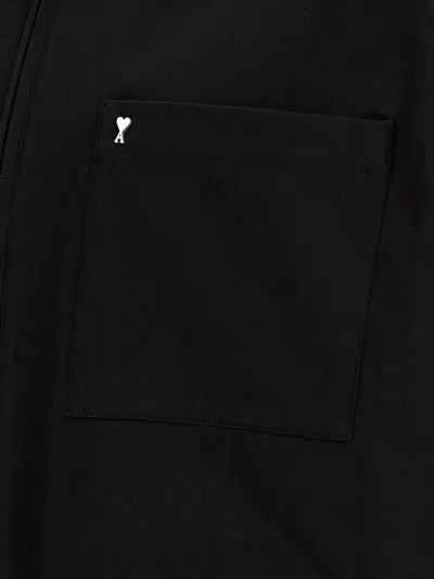 Shop Ami Alexandre Mattiussi Ami Paris 'ami De Coeur' Jacket In Black