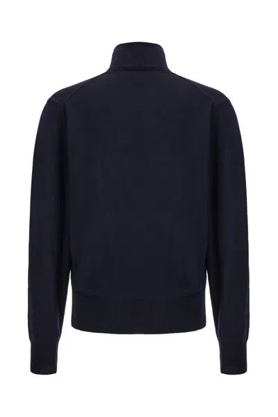 Shop Ami Alexandre Mattiussi Ami Paris Turtleneck Merino Wool Sweater In Blue