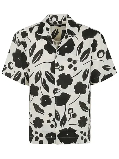 Shop Jacquemus Jean Shirt In Hc Pt Black White Cubic Flow