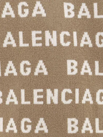 Shop Balenciaga Sweaters In Dark Beige/white