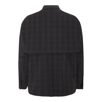 Shop Balenciaga Checked Flannel Shirt In Grey