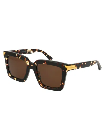 Shop Bottega Veneta Sunglasses In 002 Havana Havana Brown