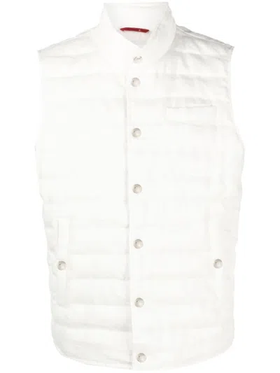 Shop Brunello Cucinelli Nylon Padded Vest In White