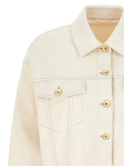 Shop Brunello Cucinelli Denim Jacket In White