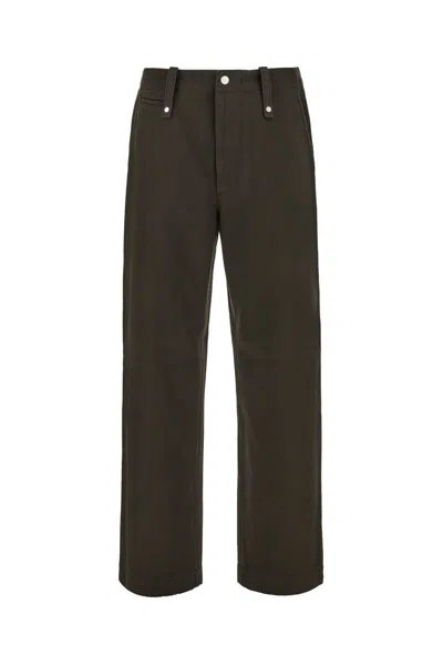 Shop Burberry Trousers In Otter