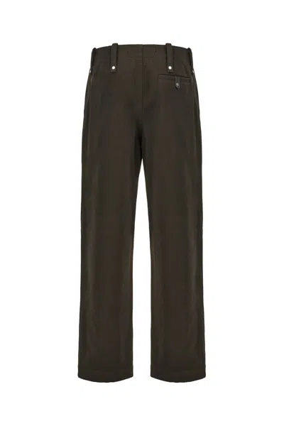 Shop Burberry Pants In Otter