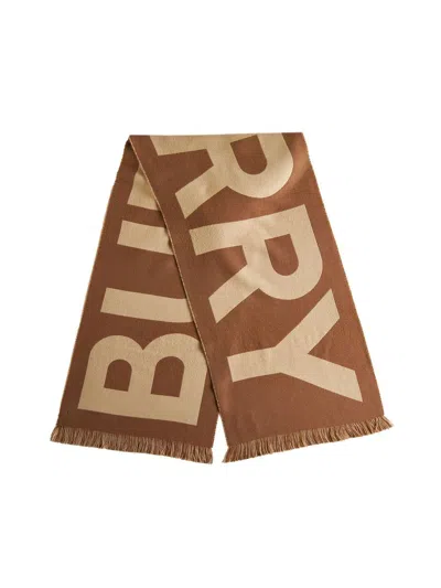 Shop Burberry Scarfs In Brown