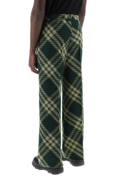 Shop Burberry Straight Cut Checkered Pants In Multicolor