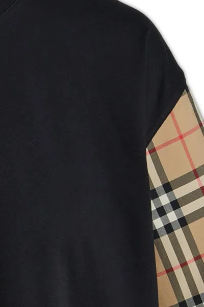 Shop Burberry Vintage Check-sleeve T-shirt In Black