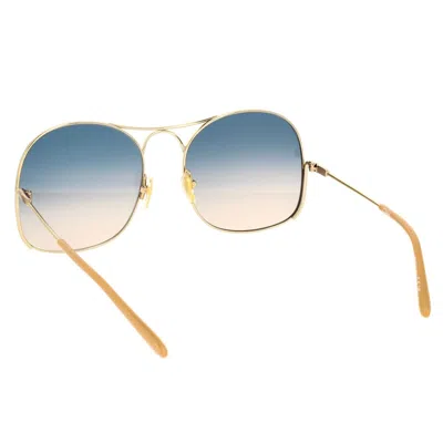 Shop Chloé Chloe Sunglasses In 002 Gold Gold Green