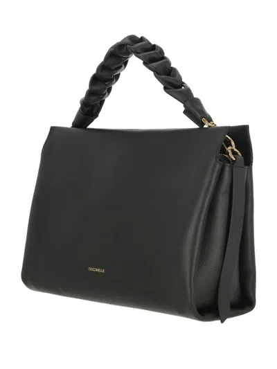Shop Coccinelle Boheme Leather Handbag In Black
