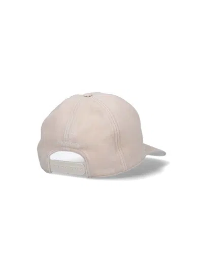 Courrèges Logo Baseball Cap In White