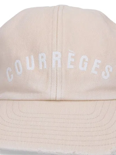 Courrèges Logo Baseball Cap In White