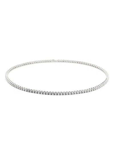 Shop Darkai White Tennis M Necklace Accessories In Silver