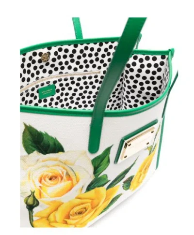 Shop Dolce & Gabbana Large Shopping Bag In Rose Gialle