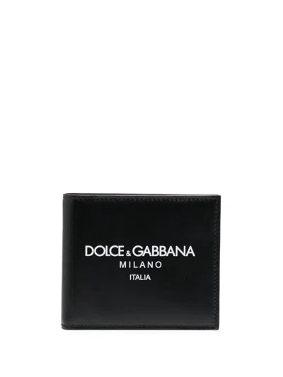 Shop Dolce & Gabbana Wallet Logo Accessories In Black