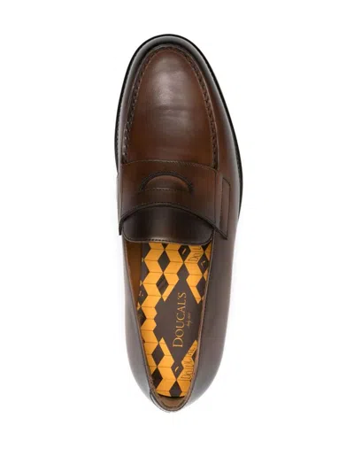 Shop Doucal's Flat Shoes In Wood Fdo Moro