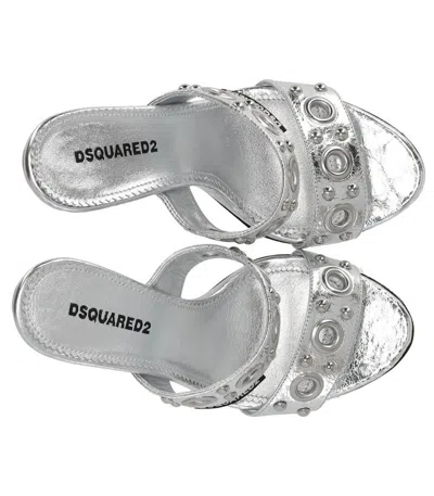 Shop Dsquared2 Sandals In Argento
