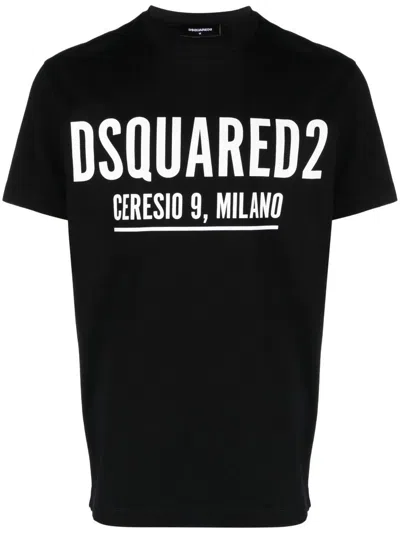 Shop Dsquared2 T-shirt "ceresio9,milano" In Black