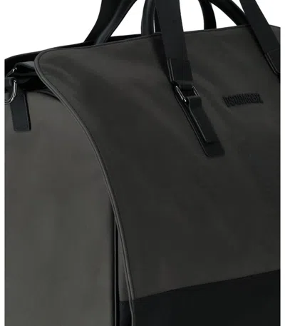 Shop Dsquared2 Black Canvas Handle Bag