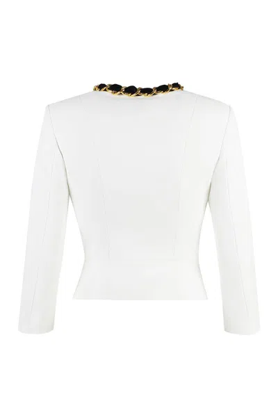 Shop Elisabetta Franchi Jackets In White