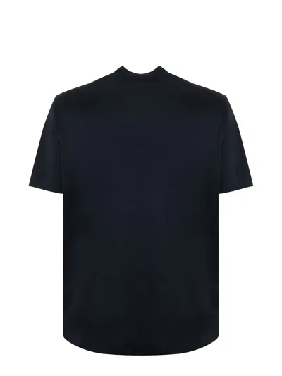 Shop Emporio Armani Navy Blue T-shirt With Logo